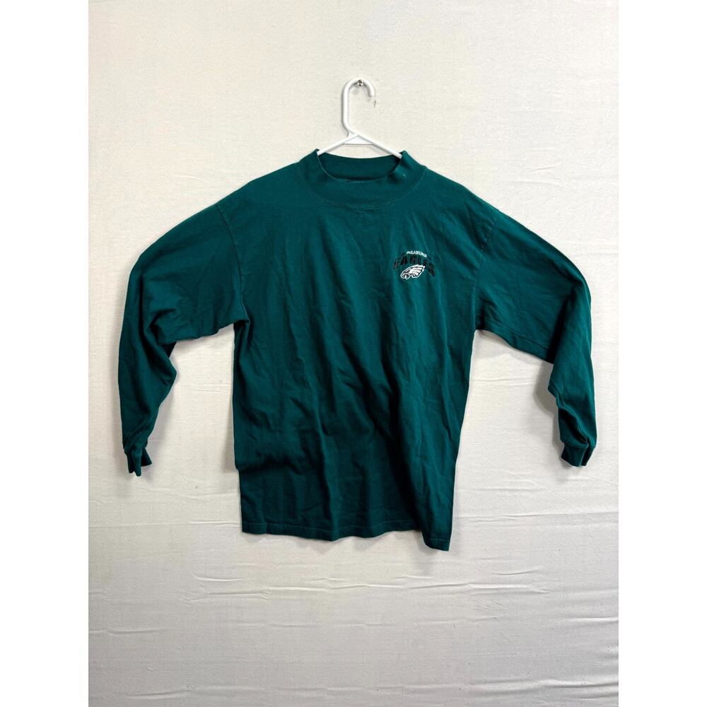 NFL Philadelphia Eagles Shirt Mens Green American Football Long Sleeve Pullover